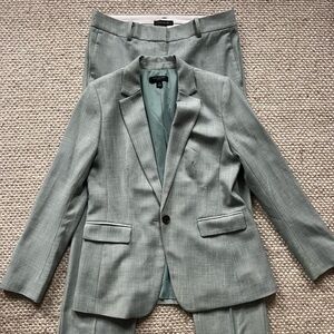 Ann Taylor Light Blue Suit set blazer and trousers